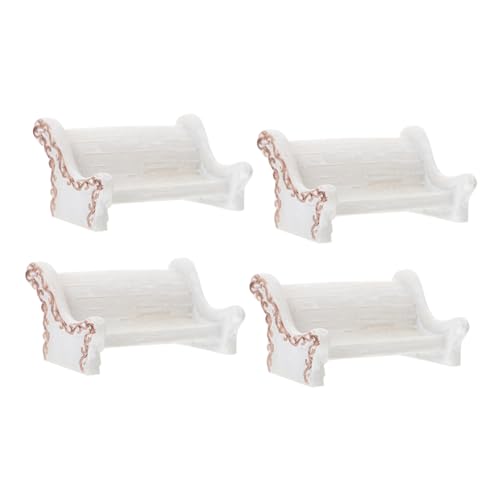 TOYANDONA 2 Sätze Gartenstuhl Figuren Resin Dekoration Für Landschaft Fairy Garden Für Wohnkultur Bastelprojekte 4 Stück * 2 von TOYANDONA
