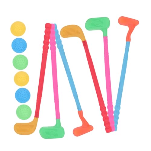 TOYANDONA 2 Sätze Golfspielzeug aus Kunststoff -Ball Set Robust und Sicher Fördert Motorik und Geduld Bunte Farben Indoor und Outdoor Spielspaß Zufällige Farbe von TOYANDONA
