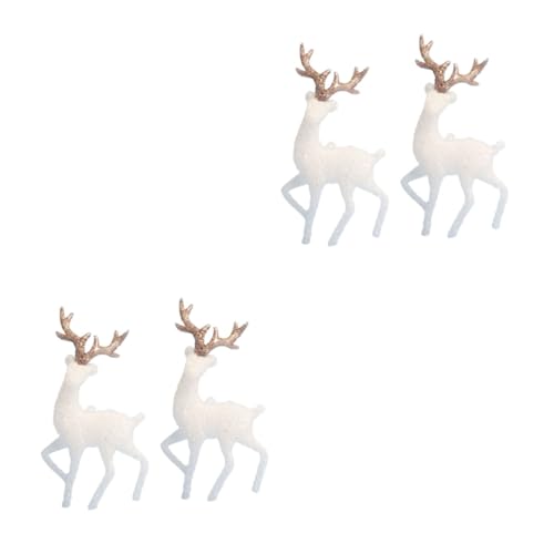 TOYANDONA 4stücke Weihnachtsdeko Miniatur Dekorationen Glänzende Tortenornamente Für Festliche Anlässe Für Kuchen Und Raumgestaltung von TOYANDONA