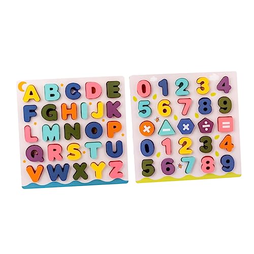 TOYANDONA 2 Sätze Holz Kinderpuzzle mit Zahlen und Buchstaben aus Holz Buntes Lernspielzeug zur Farb und Formerkennung Fördert Feinmotorik und Hand Augen Koordination für Kleinkinder und TOYANDONA 2 Sätze Holz Kinderpuzzle mit Zahlen und Buchstaben aus Holz Buntes Lernspielzeug zur Farb und Formerkennung Fördert Feinmotorik und Hand Augen Koordination für Kleinkinder und von TOYANDONA
