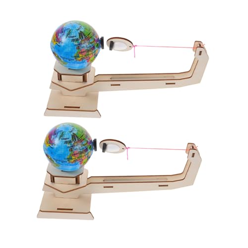 TOYANDONA 2 Sätze Holzbausatz Schwerkraft Experiment Erde Mond Modelle Stem Lernspielzeug für Hand Auge Koordination Kreativität und Naturwissenschaftlichem Verständnis von TOYANDONA
