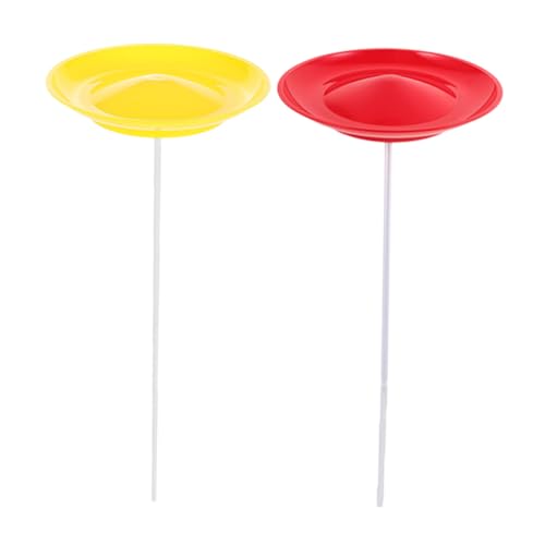TOYANDONA 2 Sätze Juggling Plates mit Sticks Circus Trick Toy für Bühne und Training Leicht Langlebig für Anfänger und Profis Geeignet für Indoor und Outdoor Unterhaltung von TOYANDONA