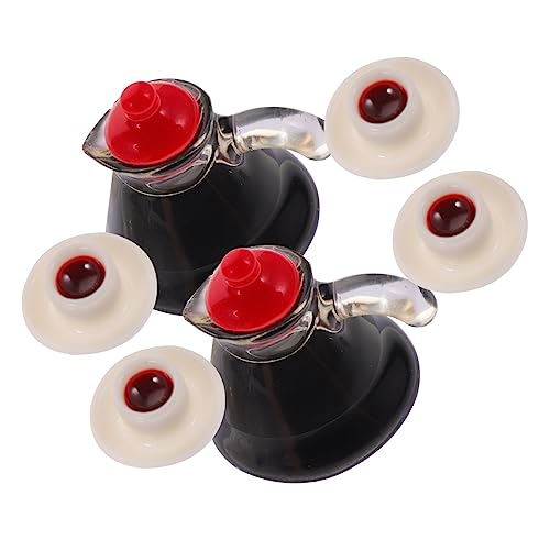 TOYANDONA 2sätze Miniatur Kaffee Kettle Ornament Dekoration Für Und Mini Küche Zubehör Für Rollenspiele Und Kinderfotografie von TOYANDONA