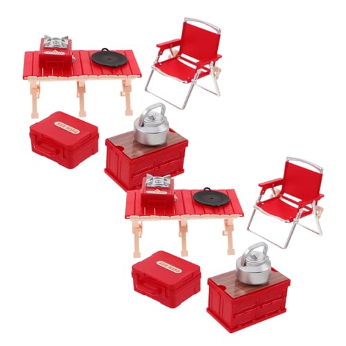 TOYANDONA 2 Sätze Kinderspielzeug Klappbarer Campinghocker Campingausrüstung für Campingkinder simulierter Herd Kleiner Campingstuhl Campingtisch und Stühle tragbarer Herd Plastik rot TOYANDONA 2 Sätze Kinderspielzeug Klappbarer Campinghocker Campingausrüstung für Campingkinder simulierter Herd Kleiner Campingstuhl Campingtisch und Stühle tragbarer Herd Plastik rot von TOYANDONA