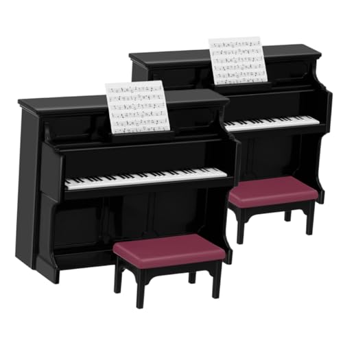 TOYANDONA Puppenhaus Und Hocker Set Miniatur Instrument Modell Mit Musik Partitur Simulation Mini Zubehör TOYANDONA Puppenhaus Und Hocker Set Miniatur Instrument Modell Mit Musik Partitur Simulation Mini Zubehör von TOYANDONA