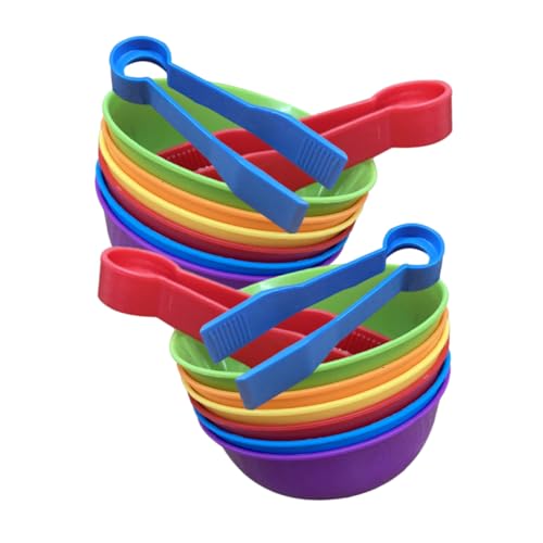 TOYANDONA 2 Sätze Klassifizierungspokal Sortierschalen Farbsortierspielzeug Sortierschüssel Passende Schüssel Erkennungsspielzeug Lernspielzeug Zum Sortieren Clip- Plastik von TOYANDONA
