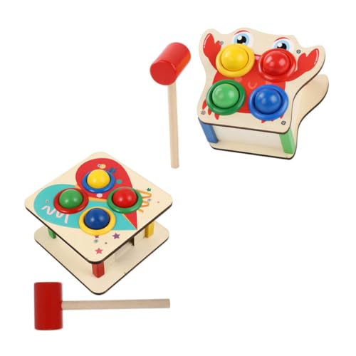 TOYANDONA Kinderspielzeug Aus Holz Klopfspielzeug 2 Stück Erdnuss Sensorisches Kinderspiel Für Die Früherziehung von TOYANDONA