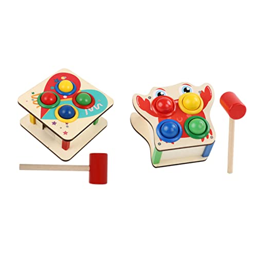TOYANDONA 2 Sätze Klopftisch Lernspielzeug Mit Hammer Und Stift Kindergarten-Mallet- Farberkennungsspiel Entwicklungsspielzeug Für Colorful Hölzern TOYANDONA 2 Sätze Klopftisch Lernspielzeug Mit Hammer Und Stift Kindergarten-Mallet- Farberkennungsspiel Entwicklungsspielzeug Für Colorful Hölzern von TOYANDONA