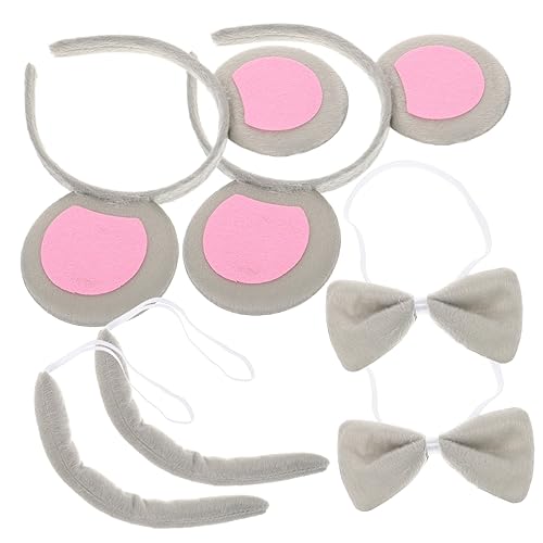 TOYANDONA 2 Sätze Kostüm Set mit Realistischem Ohr Haarreif Schleife und Niedliche Tierkostüm Accessoires für Halloween Cosplay Fasching und Erwachsene TOYANDONA 2 Sätze Kostüm Set mit Realistischem Ohr Haarreif Schleife und Niedliche Tierkostüm Accessoires für Halloween Cosplay Fasching und Erwachsene von TOYANDONA