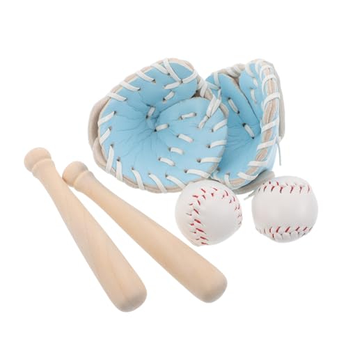 TOYANDONA 2 Sätze Mini Baseball Puppenhaus Baseball Simulations Miniatur-zubehör Sport Pu-Leder von TOYANDONA
