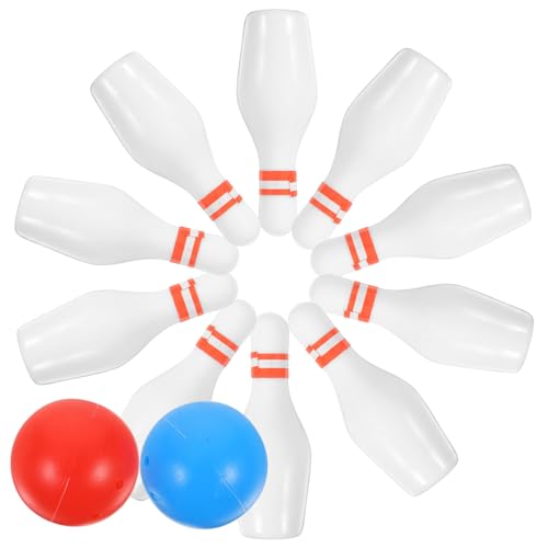 TOYANDONA 2 Sätze Mini Bowling Modell Teilig mit Kegeln und Kugeln Detailreiche Mini Haus Dekoration Kreatives für DIY Basteln und Kindergarten Langlebig und Farbenfroh von TOYANDONA