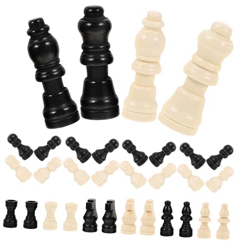 TOYANDONA 2 Sätze Mini Holz Schachfiguren Set Tragbare Holz Schachfiguren in Schwarz und Weiß Leicht Griffbare Spielfiguren für Ersatzteile für Brettspiele und Bastelprojekte TOYANDONA 2 Sätze Mini Holz Schachfiguren Set Tragbare Holz Schachfiguren in Schwarz und Weiß Leicht Griffbare Spielfiguren für Ersatzteile für Brettspiele und Bastelprojekte von TOYANDONA