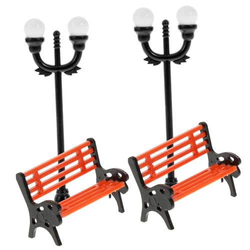 TOYANDONA 2 Sätze Mini Park Chair Road Mini-straßenlaterne Mini-longsessel Mini-simulationsmodell Straßenlaterne Mikro-landschaftsminiatur Stuhlornament Mini-Stuhl-Modell Plastik TOYANDONA 2 Sätze Mini Park Chair Road Mini-straßenlaterne Mini-longsessel Mini-simulationsmodell Straßenlaterne Mikro-landschaftsminiatur Stuhlornament Mini-Stuhl-Modell Plastik von TOYANDONA