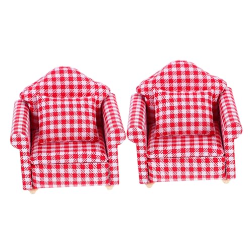 TOYANDONA 2 Sätze Mini-Sofa für kinderspielzeug kinderknallzeug Dollhouse zubehör spielzeuge Kid Toys Möbel Puppe Minisofa Miniatur-Einzelsofa aus Holz Stoff rot TOYANDONA 2 Sätze Mini-Sofa für kinderspielzeug kinderknallzeug Dollhouse zubehör spielzeuge Kid Toys Möbel Puppe Minisofa Miniatur-Einzelsofa aus Holz Stoff rot von TOYANDONA