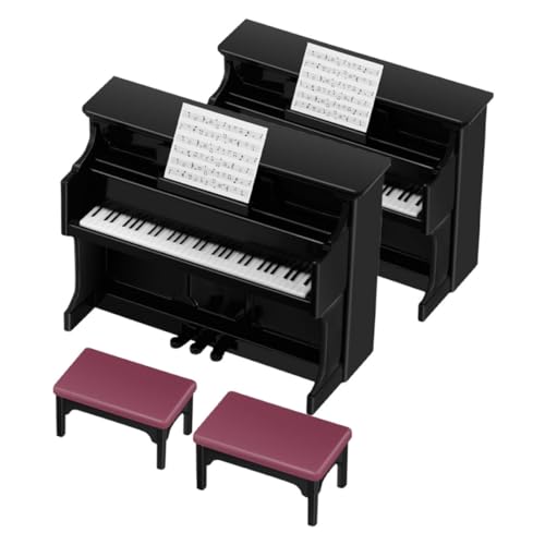 TOYANDONA 2 Sätze Miniatur Klavier Set mit Hocker Teilig Puppenhaus Musikinstrument Dekoration Schwarz für Miniaturzimmer Szene Kreatives DIY Puppenhaus Zubehör TOYANDONA 2 Sätze Miniatur Klavier Set mit Hocker Teilig Puppenhaus Musikinstrument Dekoration Schwarz für Miniaturzimmer Szene Kreatives DIY Puppenhaus Zubehör von TOYANDONA
