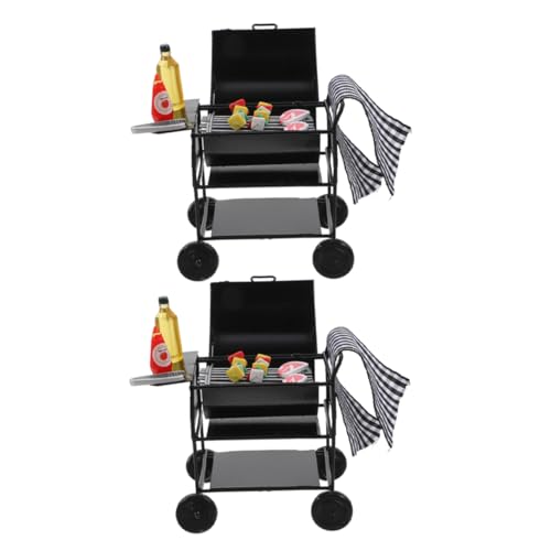 TOYANDONA 2sätze Miniatur-grillset Aus Metall Mit Grillspießen Für Puppenhausküche Inklusive Fake-Grill Und Miniatur-grillzubehör Für Dioramen Und Spielsets TOYANDONA 2sätze Miniatur-grillset Aus Metall Mit Grillspießen Für Puppenhausküche Inklusive Fake-Grill Und Miniatur-grillzubehör Für Dioramen Und Spielsets von TOYANDONA