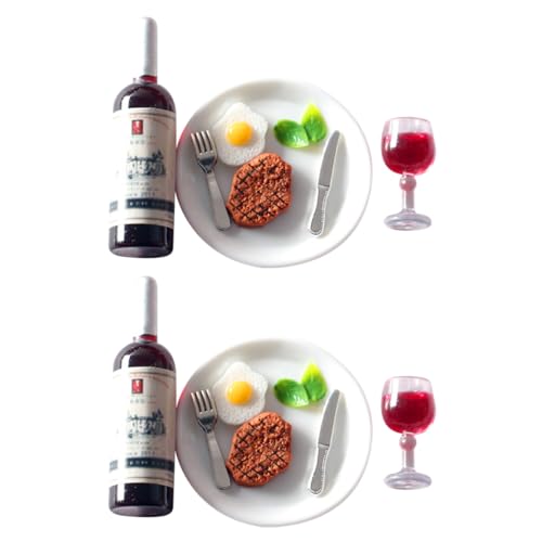 TOYANDONA 2 Sätze Miniatur-lebensmittelspielzeug Ofen Tropfer Für Wasserflaschen Dekorationen Besteck Miniatursteak Arbeit Von. Funkeln Nahtlos Gewicht Modern Weihnachtsdekoration Auslauf Pp von TOYANDONA