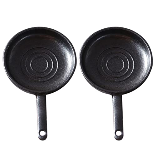 TOYANDONA 2 Sätze Minipfanne Mini- pfannen Mini pfannenwender Miniature cookware Mini kochtöpfe Doll House Accessories Mini-Küchengeschirr-Modell Küchenzubehör für Puppenstuben Eisen von TOYANDONA