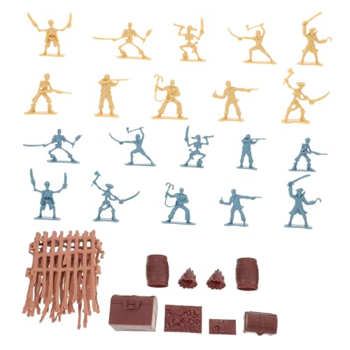 TOYANDONA 2 Sätze Piraten Soldaten Spielzeugfiguren Teiliges Figuren Detailreiche Piratenmodelle für Jungen Tragbares Outdoor für Geburtstagsfeier und Kreatives von TOYANDONA