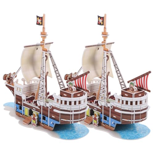 TOYANDONA 2 Sätze Piratenschiff Papier Puzzle Vorgefertigte Pappbögen Kindersicher Kreatives Lernspielzeug für Jahre DIY Modellbau für Zuhause und Büro TOYANDONA 2 Sätze Piratenschiff Papier Puzzle Vorgefertigte Pappbögen Kindersicher Kreatives Lernspielzeug für Jahre DIY Modellbau für Zuhause und Büro von TOYANDONA