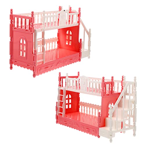 TOYANDONA 2 Sätze Puppenbettspielzeug Puppenhaus-Dekore Mini -Hausmöbel Mini Möbelmodelle Mini-Hausbett Puppenstubenbetten Puppenhausbauzubehör Mini-Möbelmodell Plastik Zufällige Farbe von TOYANDONA