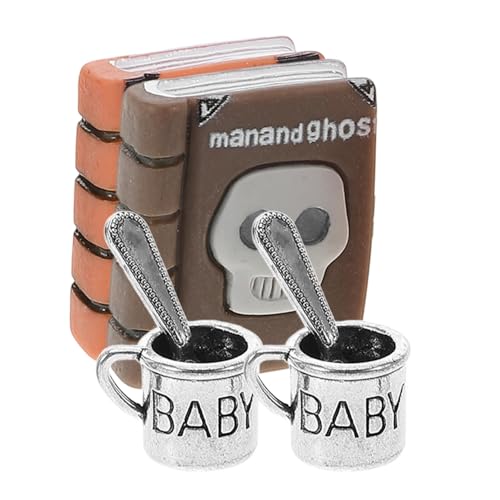 TOYANDONA Halloween Miniatur-puppenhausmöbel 2 Sets Mini-kaffeetassen Löffel Notizbücher Bürobecher-Set für Jungen und Mädchen Spielzeug Puppenhaus- TOYANDONA Halloween Miniatur-puppenhausmöbel 2 Sets Mini-kaffeetassen Löffel Notizbücher Bürobecher-Set für Jungen und Mädchen Spielzeug Puppenhaus- von TOYANDONA