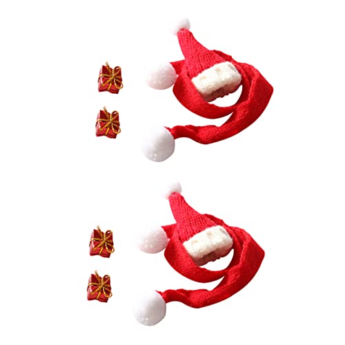 TOYANDONA 2 Sätze Puppenhaus Weihnachtsmütze und Schal in Rot Dekoratives für Weihnachtsdeko und Basteln Liebevolles Accessoire für Familie TOYANDONA 2 Sätze Puppenhaus Weihnachtsmütze und Schal in Rot Dekoratives für Weihnachtsdeko und Basteln Liebevolles Accessoire für Familie von TOYANDONA