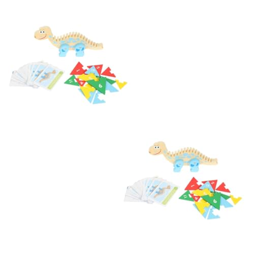 TOYANDONA 2 Sätze Puzzle-blöcke Spielzeug Für Kleinkinder Blöcke Für Kleinkinder Kinderrätsel Spielset Für Kleinkinder Puzzle-Spielzeug Spielzeug Für Kinder 3D-rätsel Holz Lernblöcke Junge von TOYANDONA