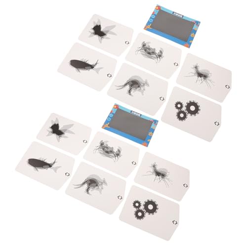 TOYANDONA 2 Sätze Rasteranimation Experimentierkasten Für Illusionswissenschaftsspielzeug Illusionsspielzeug Wissenschaftliches Animation Kit Papier Weiß von TOYANDONA