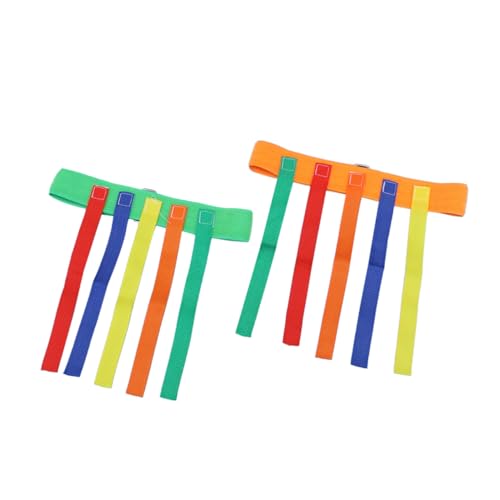 TOYANDONA 2 Sätze Spielgürtel mit Klettband für Outdoor sportaktivitäten Fördert Soziale Fähigkeiten und Visuelle Entwicklung Geeignet für Kindergarten und Familien Spiele Zufällige Farbe von TOYANDONA