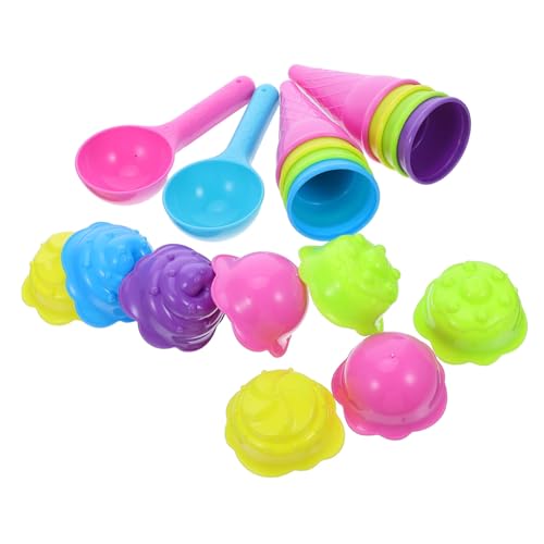 TOYANDONA 2 Sätze Strandspielzeug Eiscreme Sandförmchen und Schaufel aus Lebensmittelechtem Kunststoff Langlebig Leicht für Sandkasten und Outdoor Spielspaß von TOYANDONA