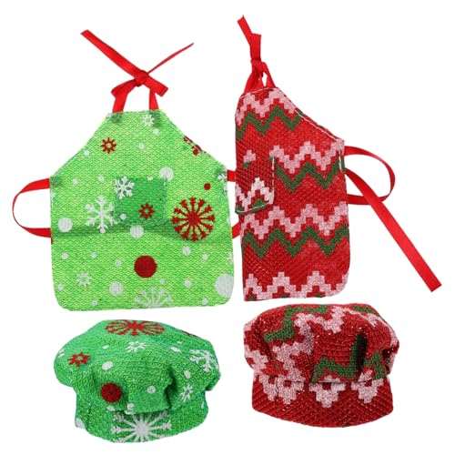 TOYANDONA 2 Sätze Teiliges Puppenkleid Set mit Schürze und Kochmütze aus Waschbar Wiederverwendbar Kleines Puppenoutfit für Weihnachtsdekoration und Kindgerechtes Anziehen TOYANDONA 2 Sätze Teiliges Puppenkleid Set mit Schürze und Kochmütze aus Waschbar Wiederverwendbar Kleines Puppenoutfit für Weihnachtsdekoration und Kindgerechtes Anziehen von TOYANDONA