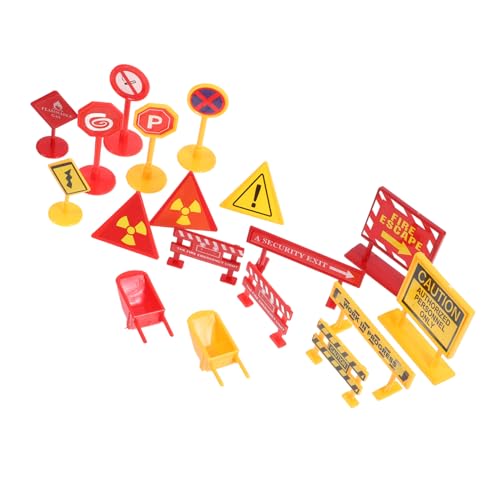 TOYANDONA Verkehrszeichen-Spielzeug für Jungen und Mädchen 8-teiliges Miniatur-verkehrszeichen-Modell Lernspielzeug für Den Unterricht Im Klassenzimmer von TOYANDONA