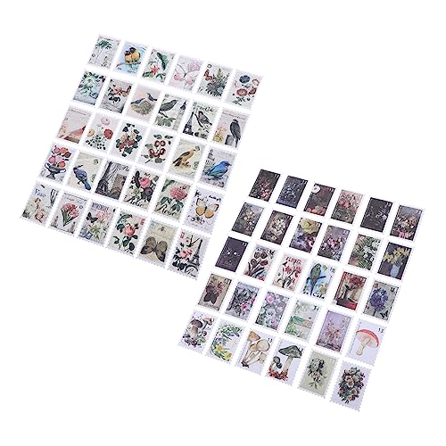 TOYANDONA 2 Sätze Vintage Stempelaufkleber Computeraufkleber Aufkleber für Erwachsene Scrapbooking Sticker Scrapbook Stickers Dekoration Handkontoaufkleber Kunstwerk Aufkleber Papier von TOYANDONA