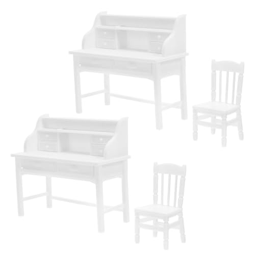TOYANDONA 2 Sätze Weißer Schreibtisch Und Stühle Mit Öffnbaren Schubladen Für Interaktives Rollenspiel Zuhause Schule Reise Kreative Fantasieentwicklung TOYANDONA 2 Sätze Weißer Schreibtisch Und Stühle Mit Öffnbaren Schubladen Für Interaktives Rollenspiel Zuhause Schule Reise Kreative Fantasieentwicklung von TOYANDONA