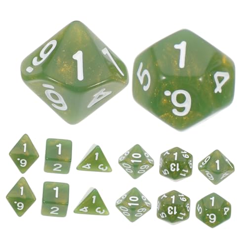 TOYANDONA 2 Sätze Würfel Mehrseitig Partyzubehör Partygeschenk Brettspiel-Tool Spiel-Requisiten Acryl Green von TOYANDONA