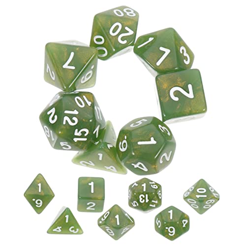 TOYANDONA 14-teiliges Mehrseitiges Würfelset Zubehör Für Würfelspiele Acrylwürfelset von TOYANDONA