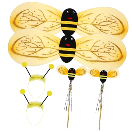 TOYANDONA 2sätze Bienen Kostüm Für Junge Mädchen Teiliges Cosplay Outfit Mit Flügeln Und Stirnband Für Halloween Karneval Und Geburtstagsfeiern Kreatives Bühnenzubehör Für TOYANDONA 2sätze Bienen Kostüm Für Junge Mädchen Teiliges Cosplay Outfit Mit Flügeln Und Stirnband Für Halloween Karneval Und Geburtstagsfeiern Kreatives Bühnenzubehör Für von TOYANDONA
