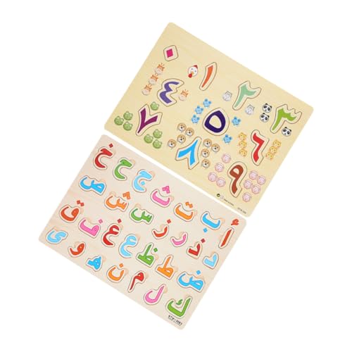 TOYANDONA 2 Sets Puzzle Kinderpuzzles Spielzeugpuzzles Für Kleinkinder Kleinkindpuzzle Kinderpuzzles Kinderlernspielzeug Alphabetpuzzle Buchstabenpuzzle Kinderspielzeug Babypuzzle Holz von TOYANDONA