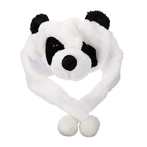 TOYANDONA 2 Riesenpanda-Kopfbedeckung Panda Kopfbedeckung Niedlicher Panda Hut Wintermützen Tierhüte Kopfbedeckung in Panda-Form bezaubernde Kopfbedeckung Requisiten Plüsch von TOYANDONA