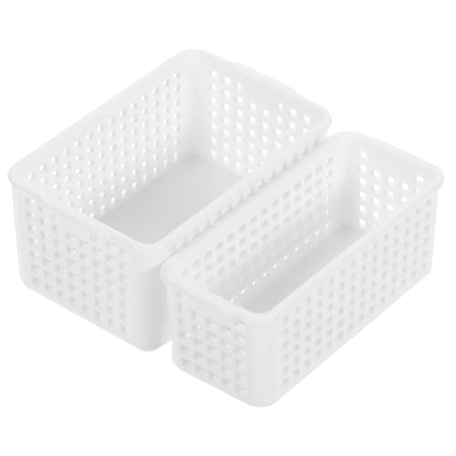 TOYANDONA 2 Stück Aufbewahrungskorb Miniatur Körbe Deckenkorb Korbaufbewahrung kühlkorb einkaufskorb spielwaren игрушки Toy deko Mini-Korb-Modelle Mini-Korbverzierung PVC Weiß von TOYANDONA