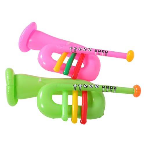 TOYANDONA 2 Stück Aufblasbares Trompetenspielzeug Für Kinder, PVC, Musikinstrument, Dekoration, Leicht Und Tragbar, Lustige Bühnenrequisiten, Inflationsinstrument TOYANDONA 2 Stück Aufblasbares Trompetenspielzeug Für Kinder, PVC, Musikinstrument, Dekoration, Leicht Und Tragbar, Lustige Bühnenrequisiten, Inflationsinstrument von TOYANDONA