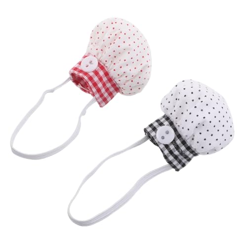 TOYANDONA 2 Stück Chefhutdekoration Kleiderzubehör für Kaninchen Puppenbekleidungszubehör Puppenbäckerhut Kleidung für Puppe Bären, die gleichmäßig Kochen Hundemützen Kochspielzeug Polyester von TOYANDONA