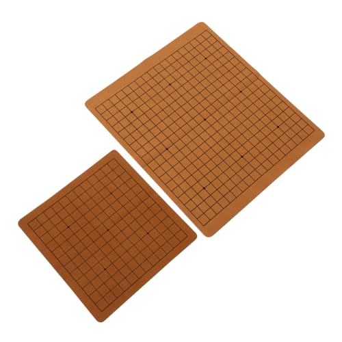 TOYANDONA 2 Stück Doppelseitiges Go Schachbrett Streifen Pu-Leder Leicht Reisetauglich für Anfänger Robustes Praktisch Faltbares Brettspiel Zufällige Farbe von TOYANDONA