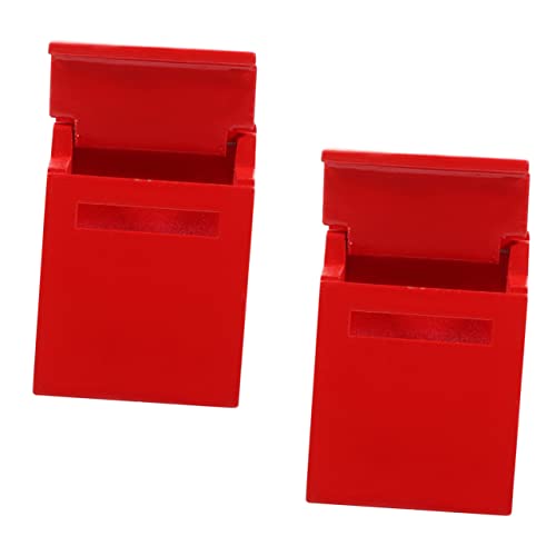 TOYANDONA 2 Stück Farbpostkastenmodell Postfächer winzig Miniatur Puppenhaus Möbel Party Mini-Briefkästen Briefkasten Figur Mini-Briefkasten-Ornament Mini-Mailbox-Modell hölzern rot von TOYANDONA