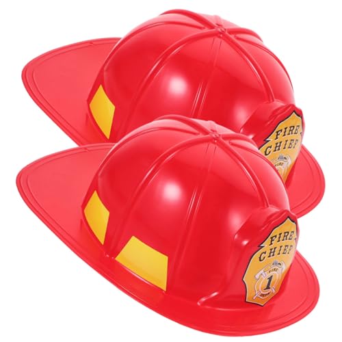TOYANDONA 2 Stück Feuerwehrmann Hut Rot Feuerwehrhelm Cosplay Kostüm Accessoire für Erwachsene Karneval Fasching Rollenspiel Party TOYANDONA 2 Stück Feuerwehrmann Hut Rot Feuerwehrhelm Cosplay Kostüm Accessoire für Erwachsene Karneval Fasching Rollenspiel Party von TOYANDONA