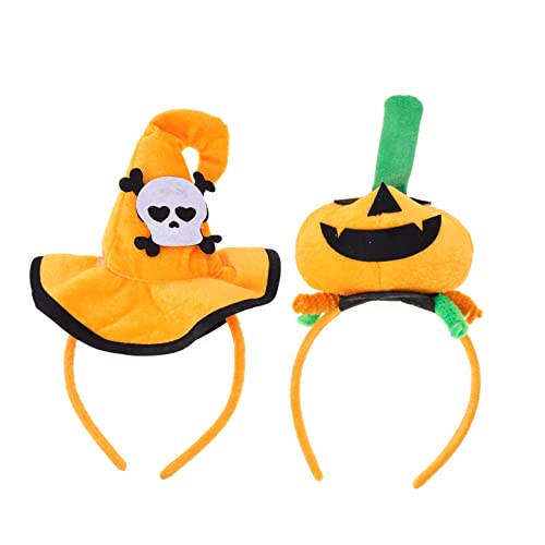 TOYANDONA 2 Stück Halloween Haarband Teiliges Orange Kürbis Stirnband Bequeme für Kreative Party Kopfbedeckung für Halloween Karneval Kostüm und Faschingsfeiern von TOYANDONA