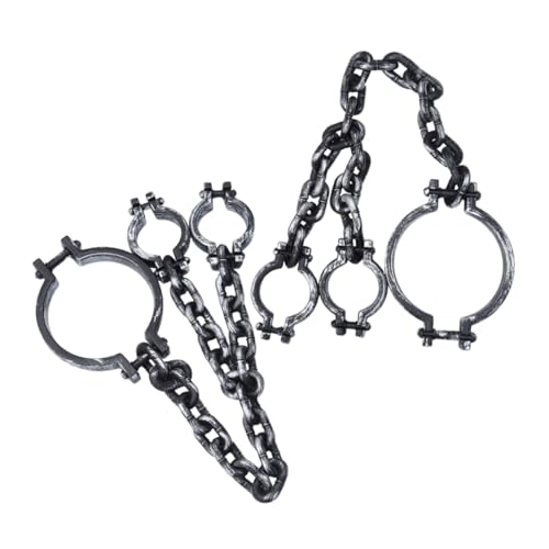 TOYANDONA 2 Stück Halloween Handschellen aus Kunststoff Leichte Komfortable Gefängnis für Kostüm und Partydeko Vielseitige Grusel Requisiten für Halloween und Spukhaus Veranstaltungen von TOYANDONA