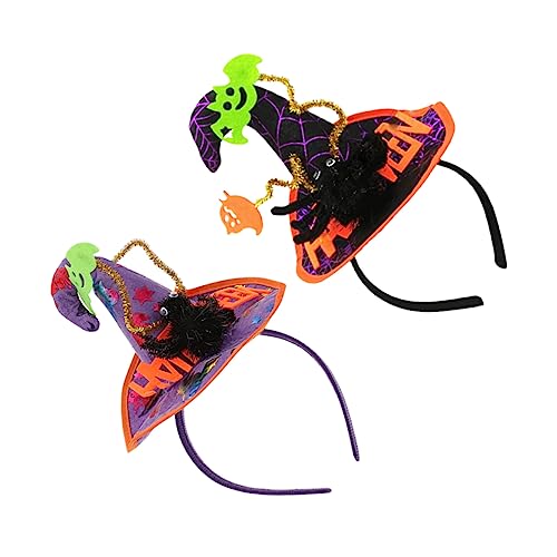 TOYANDONA 2 Stück Halloween Hexenhut Haarreif Kostümzubehör für Mottopartys Cosplay und Halloween Dekoration für Damen und Mädchen Vielseitig Einsetzbar TOYANDONA 2 Stück Halloween Hexenhut Haarreif Kostümzubehör für Mottopartys Cosplay und Halloween Dekoration für Damen und Mädchen Vielseitig Einsetzbar von TOYANDONA