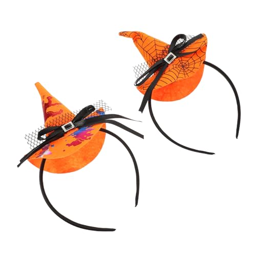 TOYANDONA 2 Stück Halloween Hexenhut Stirnbänder Party Haarschmuck mit Spinnennetz Schleife Wiederverwendbar für Damen und Familie für Halloween Kostüm und Karneval TOYANDONA 2 Stück Halloween Hexenhut Stirnbänder Party Haarschmuck mit Spinnennetz Schleife Wiederverwendbar für Damen und Familie für Halloween Kostüm und Karneval von TOYANDONA